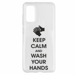 Чехол для Samsung S20 Keep calm and wash your hands - PrintSalon