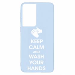 Чехол для Samsung S21 Keep calm and wash your hands - PrintSalon