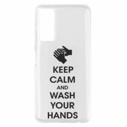 Чехол для Huawei P Smart 2021 Keep calm and wash your hands - PrintSalon