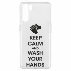 Чехол для Oppo A91/Reno3 Keep calm and wash your hands - PrintSalon