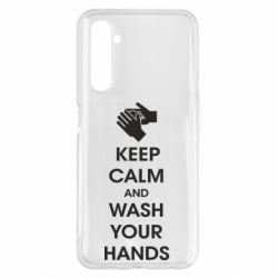 Чехол для Realme 6 Pro Keep calm and wash your hands - PrintSalon