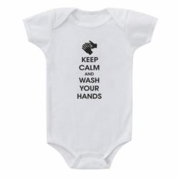 Детский бодик Keep calm and wash your hands - PrintSalon