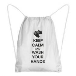 Рюкзак-мешок Keep calm and wash your hands - PrintSalon
