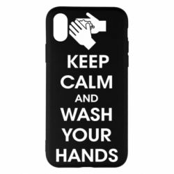 Чехол для iPhone X/Xs Keep calm and wash your hands - PrintSalon