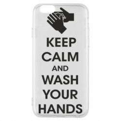 Чехол для iPhone 6/6S Keep calm and wash your hands - PrintSalon