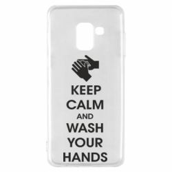 Чехол для Samsung A8 2018 Keep calm and wash your hands - PrintSalon