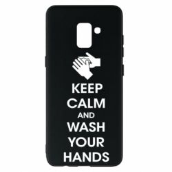 Чехол для Samsung A8+ 2018 Keep calm and wash your hands - PrintSalon
