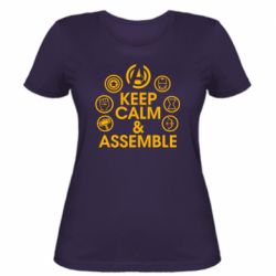 Женская футболка Keep calm & assemble - PrintSalon