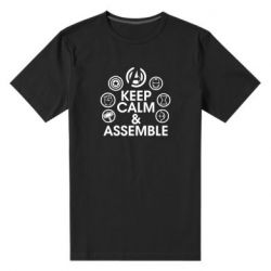 Мужская футболка премиум Keep calm & assemble - PrintSalon