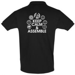 Мужское поло Keep calm & assemble - PrintSalon