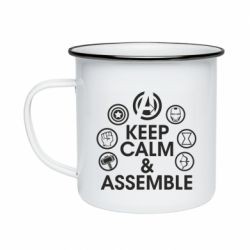 Кружка эмалированная Keep calm & assemble - PrintSalon