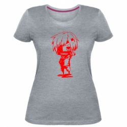 Женская премиум футболка Кэн Канэки - PrintSalon