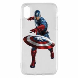 Чехол для iPhone X/Xs Кэп - PrintSalon