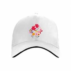 Кепка Flowers and Butterflies - PrintSalon
