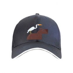 Кепка Капибара с цаплей - PrintSalon
