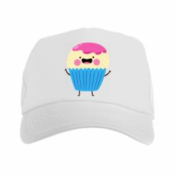 Кепка-тракер Funny cupcake with smile - PrintSalon