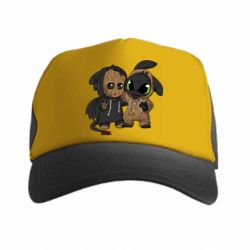 Кепка-тракер Groot And Toothless - PrintSalon