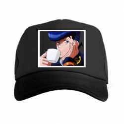Кепка-тракер Higashikata Josuke drinking tea - PrintSalon
