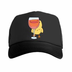 Кепка-тракер Качка і келих вина - PrintSalon