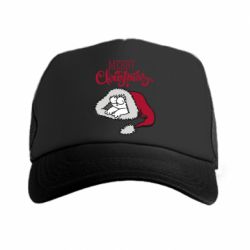 Кепка-тракер Кот саймона рождество - PrintSalon