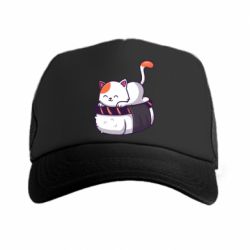 Кепка-тракер Котик. Суши-кровать - PrintSalon