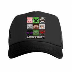 Кепка-тракер Minecraft character heads - PrintSalon