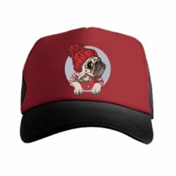 Кепка-тракер Pug And Coffee - PrintSalon