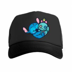 Кепка-тракер Стич с куклой - PrintSalon