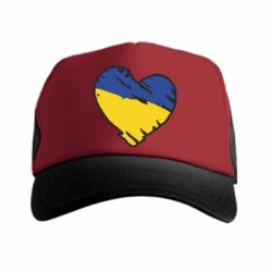 Кепка-тракер Украина сердце с царапинами