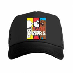 Кепка-тракер We bare bears collage - PrintSalon
