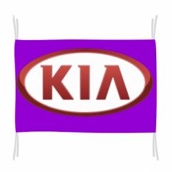Флаг KIA 3D Logo - PrintSalon