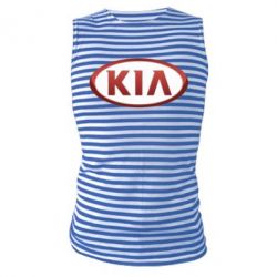 Майка-тельняшка KIA 3D Logo - PrintSalon