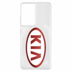 Чехол для Samsung S21 Ultra KIA 3D Logo - PrintSalon