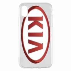 Чехол для iPhone X/Xs KIA 3D Logo - PrintSalon