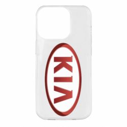 Чехол для iPhone 14 Pro KIA 3D Logo - PrintSalon