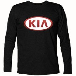 Футболка с длинным рукавом KIA 3D Logo - PrintSalon