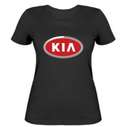 Женская футболка KIA Logo 3D - PrintSalon