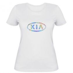 Женская футболка KIA logo Голограмма - PrintSalon