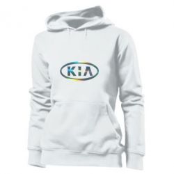 Женское худи KIA logo Голограмма - PrintSalon