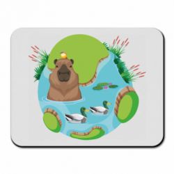 Коврик для мыши Капибара в воде - PrintSalon