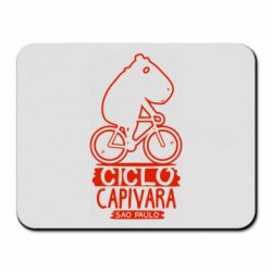 Коврик для мыши Капибара на велосипеде - PrintSalon