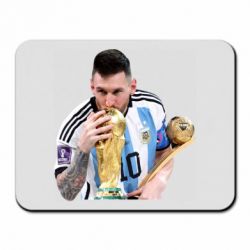 Коврик для мыши Месси целует кубок