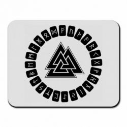 Коврик для мыши Scandinavian Runes And Walknut - PrintSalon