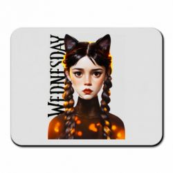 Коврик для мыши Венздей кошка - PrintSalon