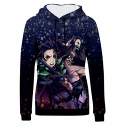 Жіноче 3D худі Kimetsu no yaiba characters