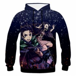 Чоловіче 3D худі Kimetsu no yaiba characters