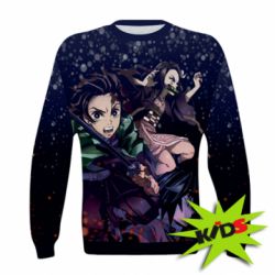 Дитячий 3D світшот Kimetsu no yaiba characters - PrintSalon