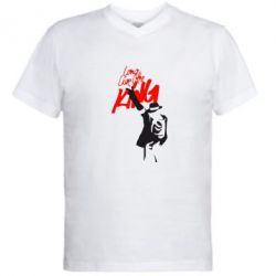 Мужская футболка  с V-образным вырезом King MJ - PrintSalon
