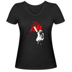 Женская футболка с V-образным вырезом King MJ - PrintSalon