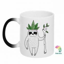 Чашка-хамелеон King sloths - PrintSalon